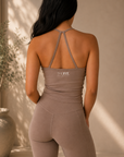 THE FIT. COLLECTION Women's Aura Strappy Singlet – Charcoal Gray