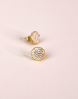 Jade Celestial Spark Earrings – 18K PVD Gold