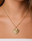Arlia Pearl Cascade Necklace – 18K PVD Gold