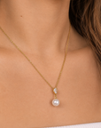 Sofia Pearl Drop Necklace – 18K PVD Gold