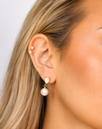 Sofia Pearl Drop Earrings – 18K PVD Gold