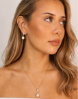Sofia Pearl Drop Earrings – 18K PVD Gold