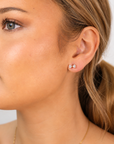 Hannah Crystal Bow Earrings – 18K PVD Gold