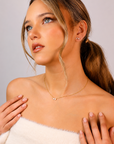 Hannah Crystal Bow Earrings – 18K PVD Gold