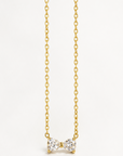 Hannah Crystal Bow Necklace – 18K PVD Gold
