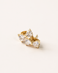 Hannah Crystal Bow Earrings – 18K PVD Gold