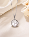 Summer Pearl Halo Necklace – Stainless Steel