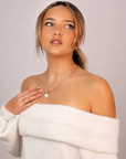 Summer Pearl Halo Necklace – Stainless Steel
