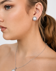 Summer Pearl Halo Earrings – Stainless Steel