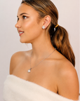 Summer Pearl Halo Earrings – Stainless Steel