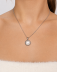 Summer Pearl Halo Necklace – Stainless Steel