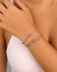 Paige Silver Drift Bracelet – Stainless Steel