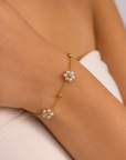Pia Pearl Petal Bracelet – 18K PVD Gold