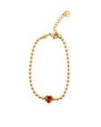 Shekinah Ruby Heart Bracelet – 18K PVD Gold