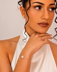 Gloria Pearl Halo Bracelet – 18K PVD Gold