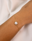 Gloria Pearl Halo Bracelet – 18K PVD Gold