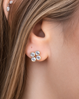 Giulia Crystal Bloom Earrings – 18K PVD Gold