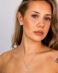 Giulia Crystal Bloom Earrings – 18K PVD Gold