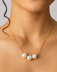 Sienna Pearl Statement Necklace – 18K PVD Gold
