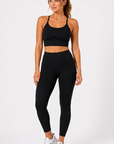 THE FIT. COLLECTION Women's Aura Strappy Cropped Singlet – Taupe