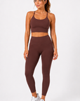 THE FIT. COLLECTION Women's Aura Strappy Cropped Singlet – Taupe