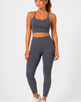 THE FIT. COLLECTION Women's Aura Strappy Cropped Singlet – Taupe