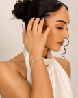 Gloria Pearl Halo Bracelet – Stainless Steel