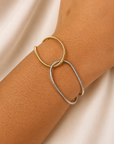 Elara Mixed Metal Bracelet – 18K PVD Gold & Stainless Steel