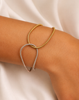 Elara Mixed Metal Bracelet – 18K PVD Gold & Stainless Steel