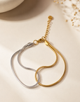Elara Mixed Metal Bracelet – 18K PVD Gold & Stainless Steel