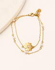 Celeste Pearl Bloom Bracelet – 18K PVD Gold Stainless Steel