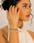 Zara Pearl Cascade Bracelet – 18K PVD Gold