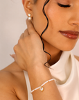 Amora Pearl Heart Bracelet – 18K PVD Gold Stainless Steel