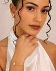 Gloria Pearl Halo Bracelet – Stainless Steel