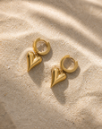 Sassy Heart Drop Earrings – 18K Gold PVD Stainless Steel