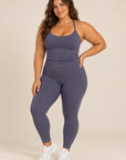 womens strappy singlet - Charcoal Gray by The Fit Collection, view 6