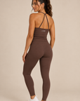 womens strappy singlet - Chocolate Brown by The Fit Collection, view 9