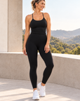 womens high waisted leggings - Jet Black by The Fit Collection, view 5