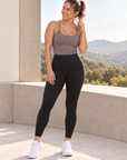 womens high waisted leggings - Jet Black by The Fit Collection, view 4