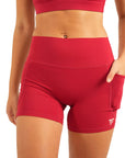 The Fit Sculpt High-Rise Bike Shorts – Cherry Red