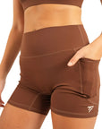 The Fit Sculpt High-Rise Bike Shorts – Chocolate Brown
