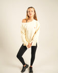 The Fit Collection - The Off-Shoulder Jumper – Buttercream