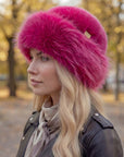 Women’s Luxury Faux Fur Hat - Fuchsia Pink
