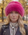 Women’s Luxury Faux Fur Hat - Fuchsia Pink