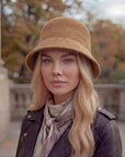 Women's Classic Knit Bucket Hat - Caramel