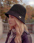 Women's Classic Knit Bucket Hat - Black