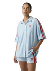 The Fit Collection – Oversized Powder Blue Terry Towelling Shirt