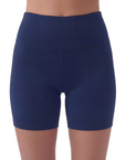 The Fit Collection – Premium Bike Shorts, Medium Lengths, Navy Blue