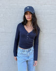 JACANDMOOKI - Women's Harlow Henley - Night Sky