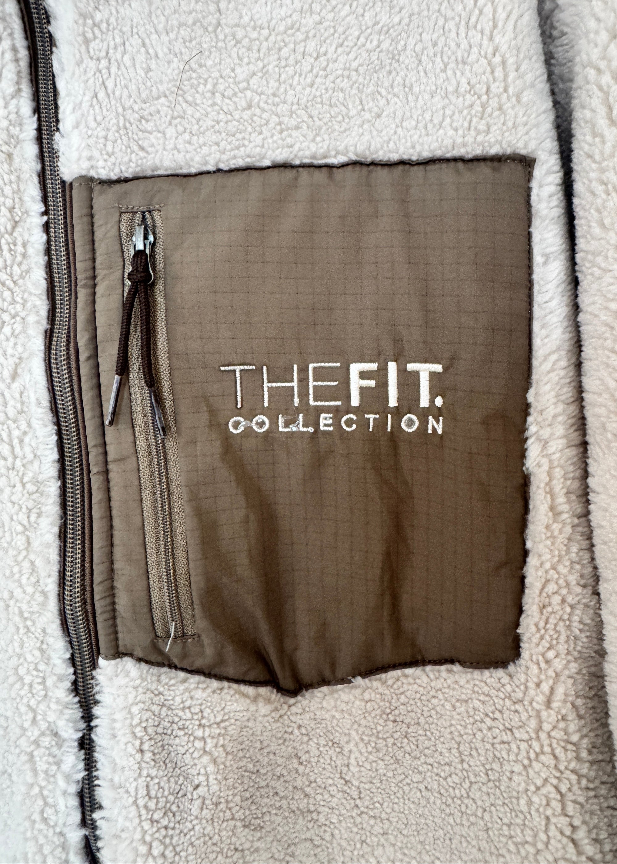 The Fit Collection Sherpa Jacket – Oatmeal/Brown